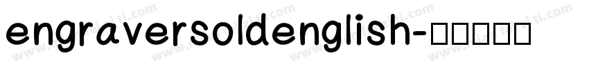 engraversoldenglish字体转换