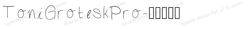 ToniGroteskPro字体转换