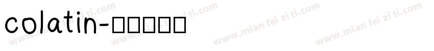 colatin字体转换