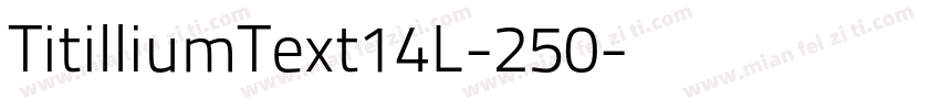 TitilliumText14L-250字体转换