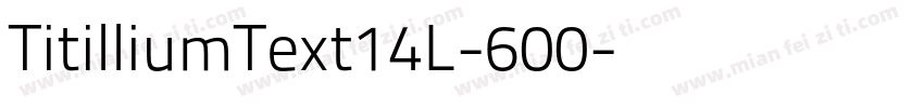 TitilliumText14L-600字体转换