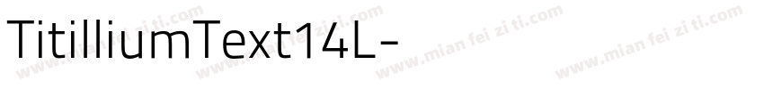 TitilliumText14L字体转换