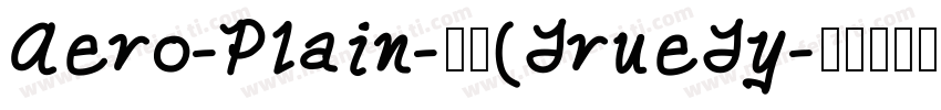 Aero-Plain-常规(TrueTy字体转换