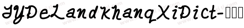 TYDeLandkhanqXiDict字体转换