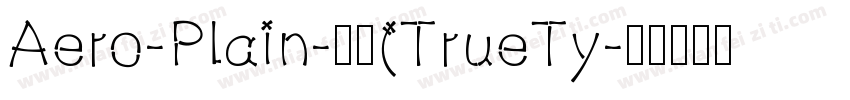 Aero-Plain-常规(TrueTy字体转换