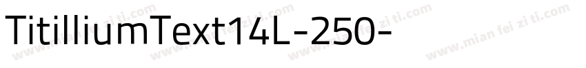 TitilliumText14L-250字体转换