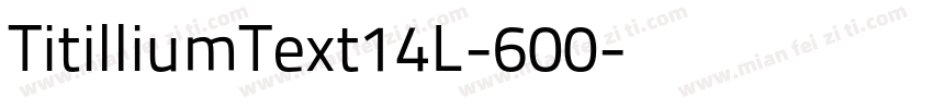 TitilliumText14L-600字体转换