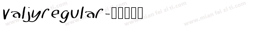 valjyregular字体转换