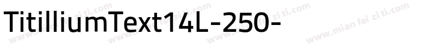 TitilliumText14L-250字体转换