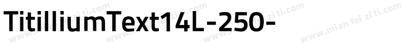 TitilliumText14L-250字体转换