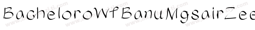 BacheloroWfBanuMgsairZeeth字体转换