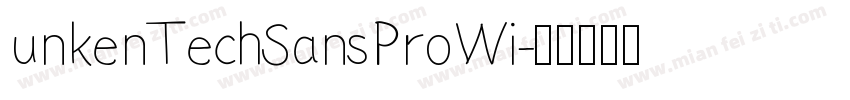 unkenTechSansProWi字体转换