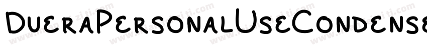 DueraPersonalUseCondensedLight-gJWR字体转换