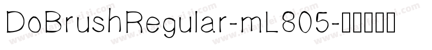 DoBrushRegular-mL805字体转换