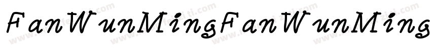 FanWunMingFanWunMing字体转换