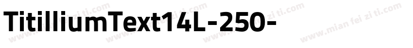 TitilliumText14L-250字体转换