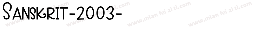 Sanskrit-2003字体转换