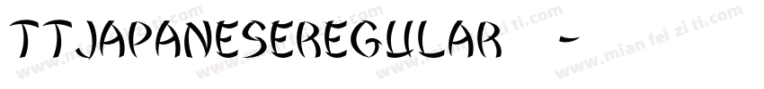 TTJapaneseRegular字体字体转换