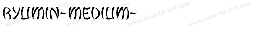 Ryumin-medium字体转换