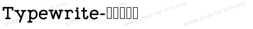 Typewrite字体转换