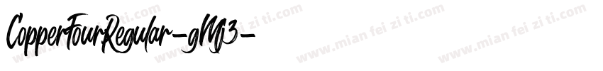 CopperFourRegular-gMj3字体转换