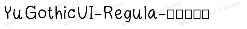 YuGothicUI-Regula字体转换