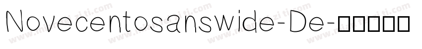 Novecentosanswide-De字体转换