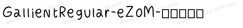 GallientRegular-eZoM字体转换