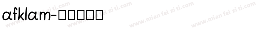 afklam字体转换