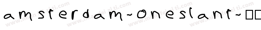amsterdam-oneslant字体转换