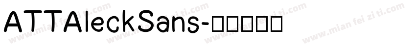 ATTAleckSans字体转换