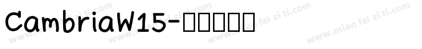 CambriaW15字体转换