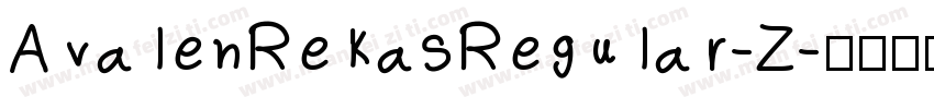 AvalenRekasRegular-Z字体转换
