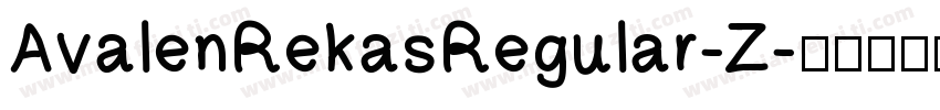 AvalenRekasRegular-Z字体转换