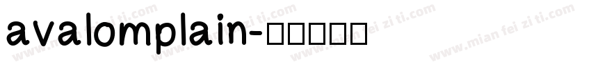 avalomplain字体转换
