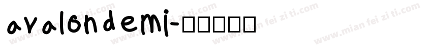 avalondemi字体转换