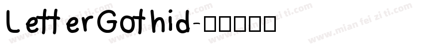 LetterGothid字体转换