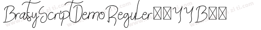 BratsyScriptDemoReguler-9YYB0字体转换