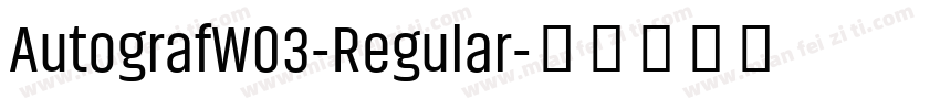 AutografW03-Regular字体转换