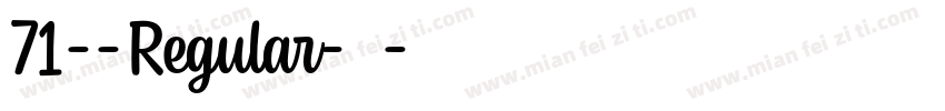 71--Regular-常规字体转换