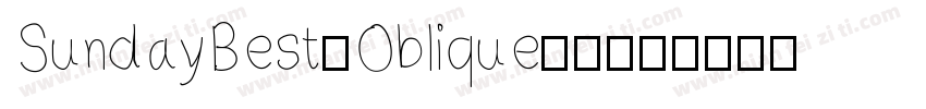 SundayBest-Oblique字体字体转换