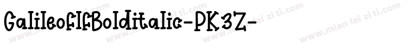 GalileoflfBolditalic-PK3Z字体转换
