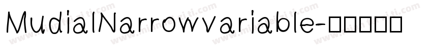 MudialNarrowvariable字体转换