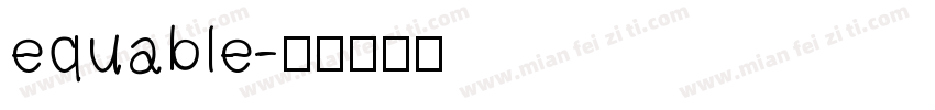 equable字体转换