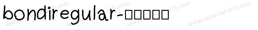 bondiregular字体转换