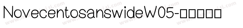NovecentosanswideW05字体转换