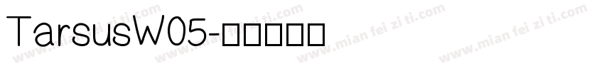 TarsusW05字体转换