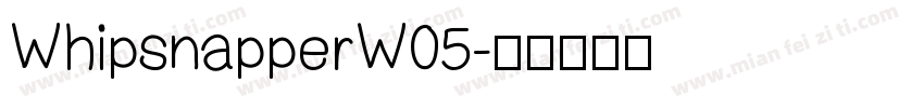 WhipsnapperW05字体转换