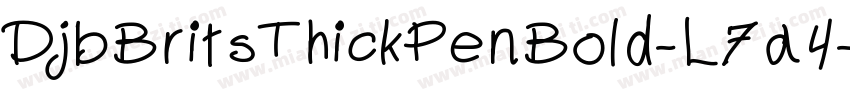 DjbBritsThickPenBold-L7a4字体转换