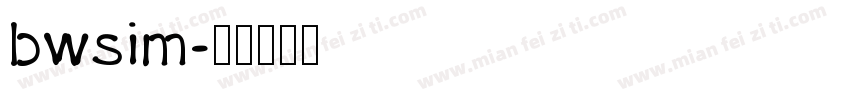 bwsim字体转换